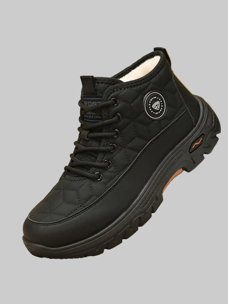 Men’s Velvet Fleece-Lined High-Top Winter Boots