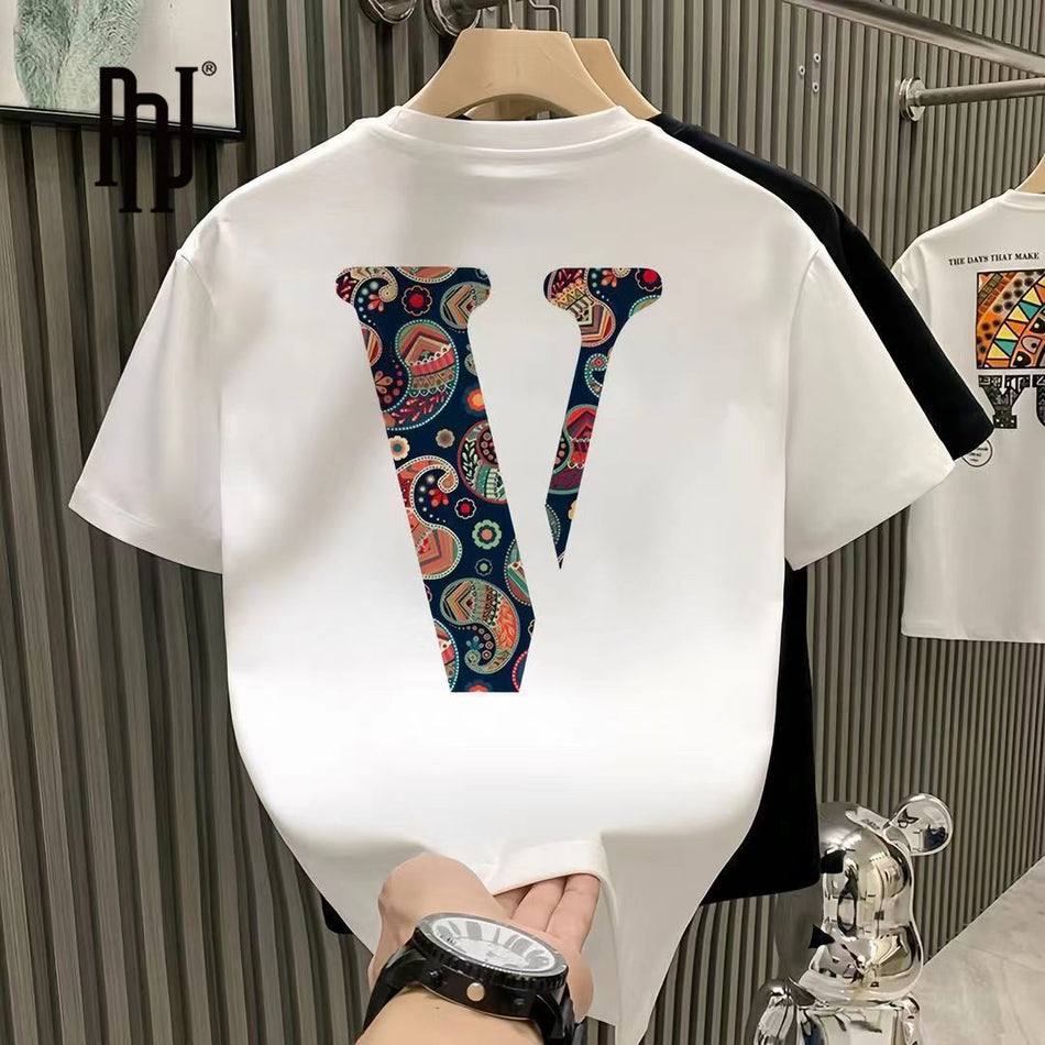 Plus Size Summer Men’s Heavyweight Trendy Half T-Shirt