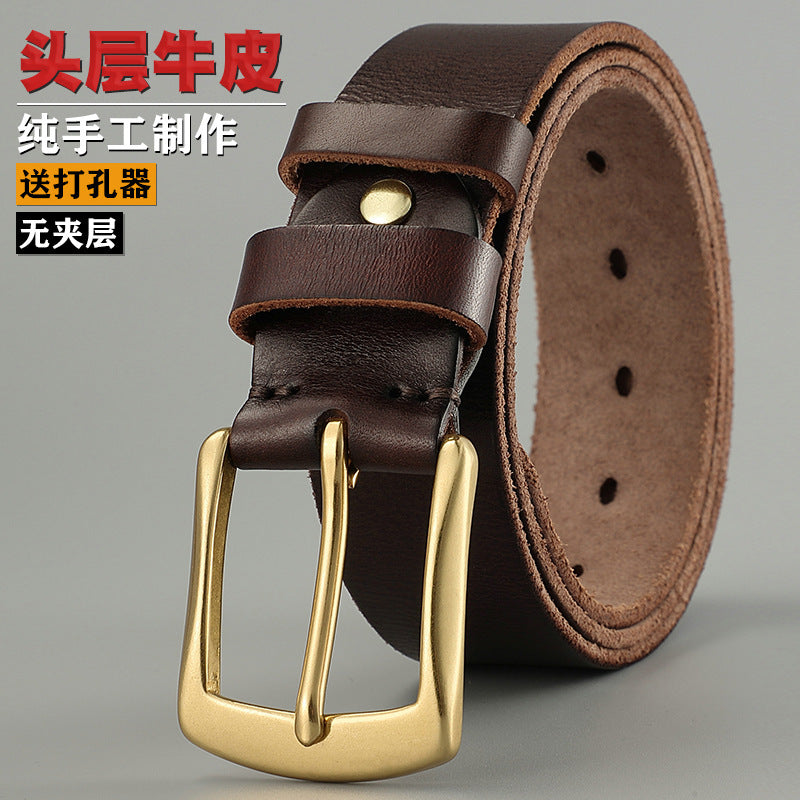 Men's Classic Black Leather Belt – Daily Jeans Essential