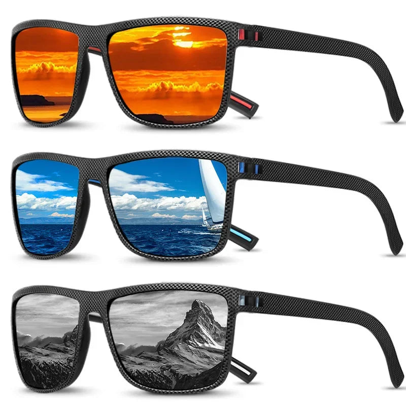 2025 Polarized Square Sunglasses Men | UV Protection Driving
