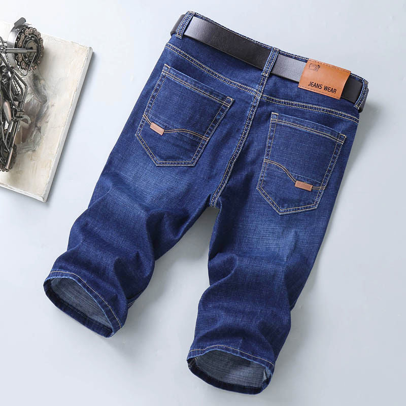 Men’s Summer Thin Stretch Denim Shorts Loose Fit Casual