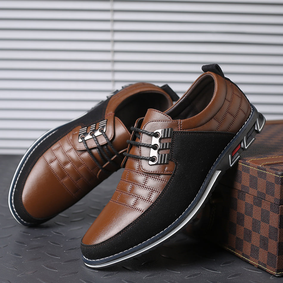 Summer Leather Shoes for Men – Large Size, Casual, Trendy