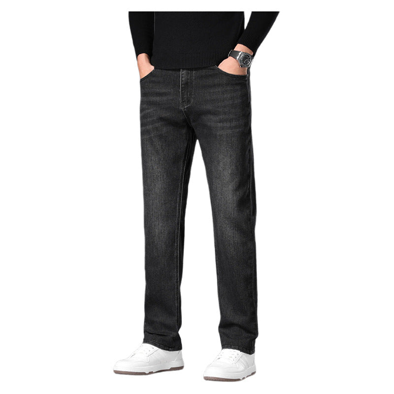 High Waist Business Jeans – Elastic Straight Fit 2024