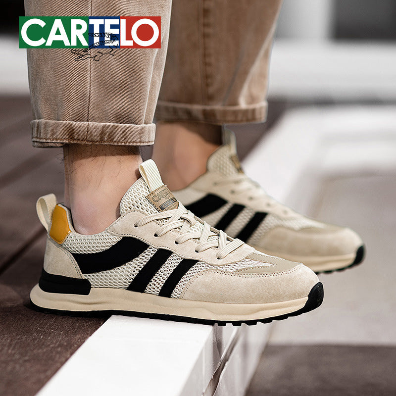 Cardile Crocodile Mesh Shoes – Leather Sport Sneakers