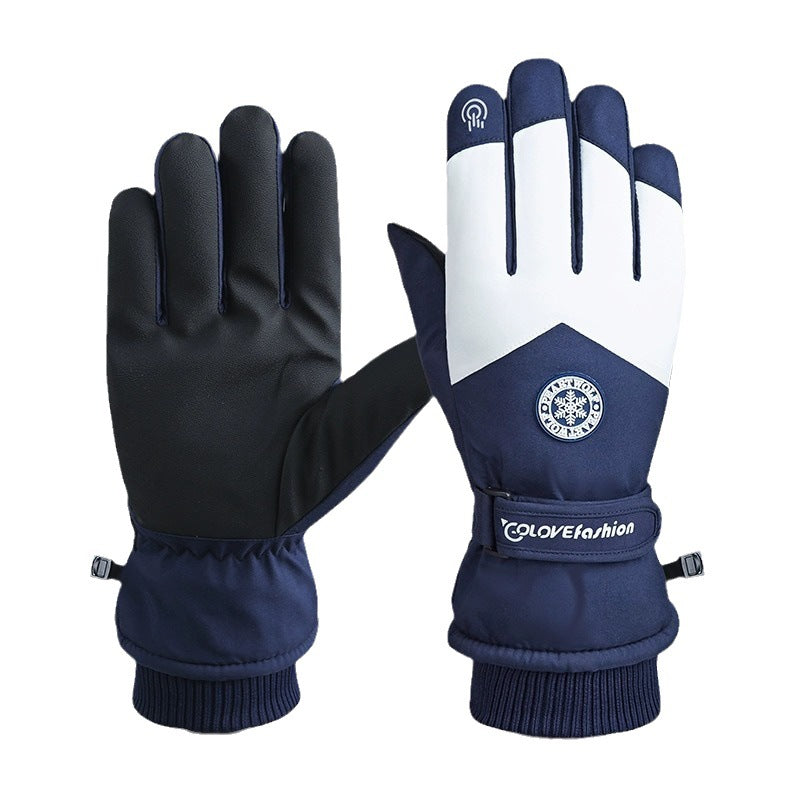 Unisex Waterproof Ski & Cycling Gloves – Warm Fleece-Lined Touchscreen Winter Gear