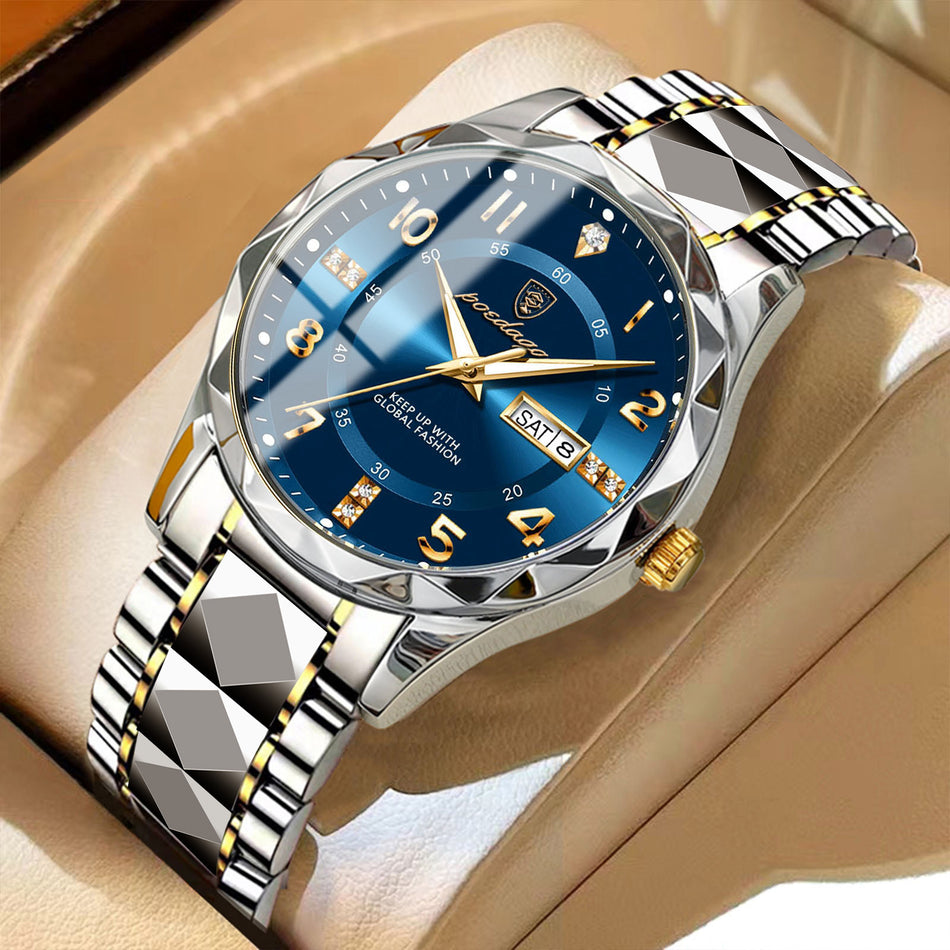 Swiss Brand Luxury Men’s Quartz Watch | Waterproof Luminous Timepiece for Live Sales & Foreign Trade Wholesale