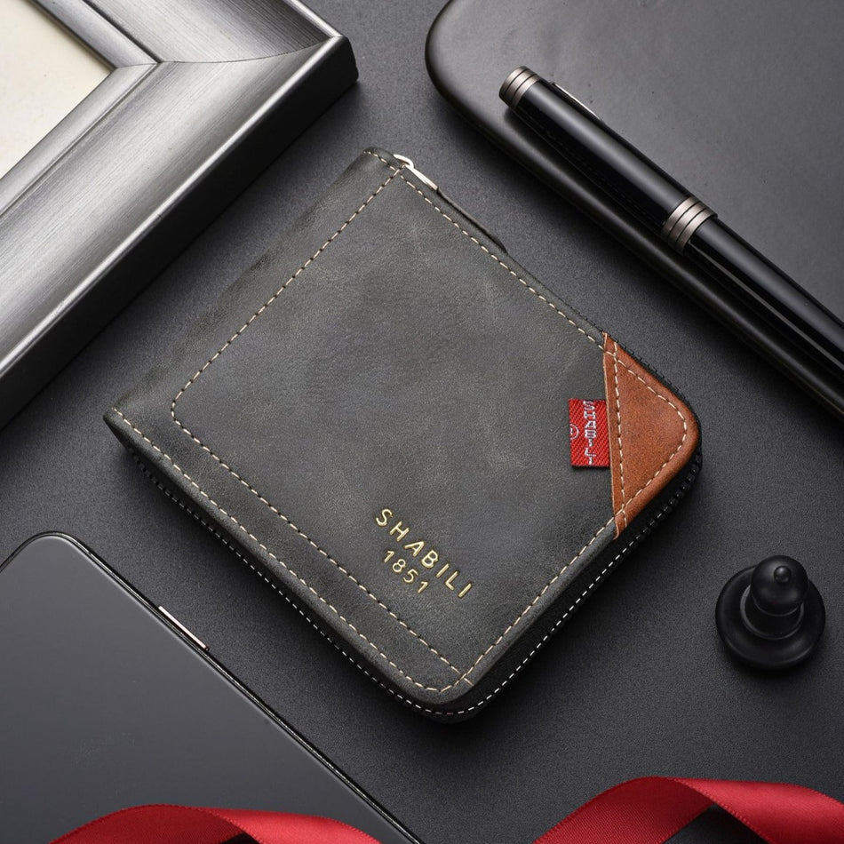 Men’s Retro Zipper Wallet - Multifunctional Trendy 2025