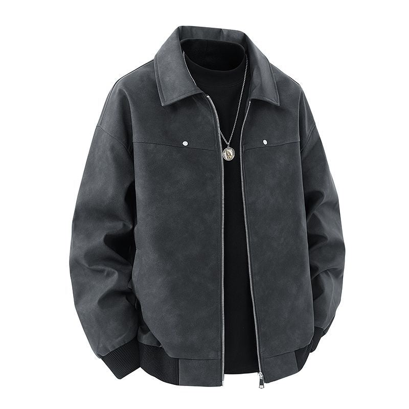 2025 Men's Leather Jacket | Spring Autumn American Motorcycle Style