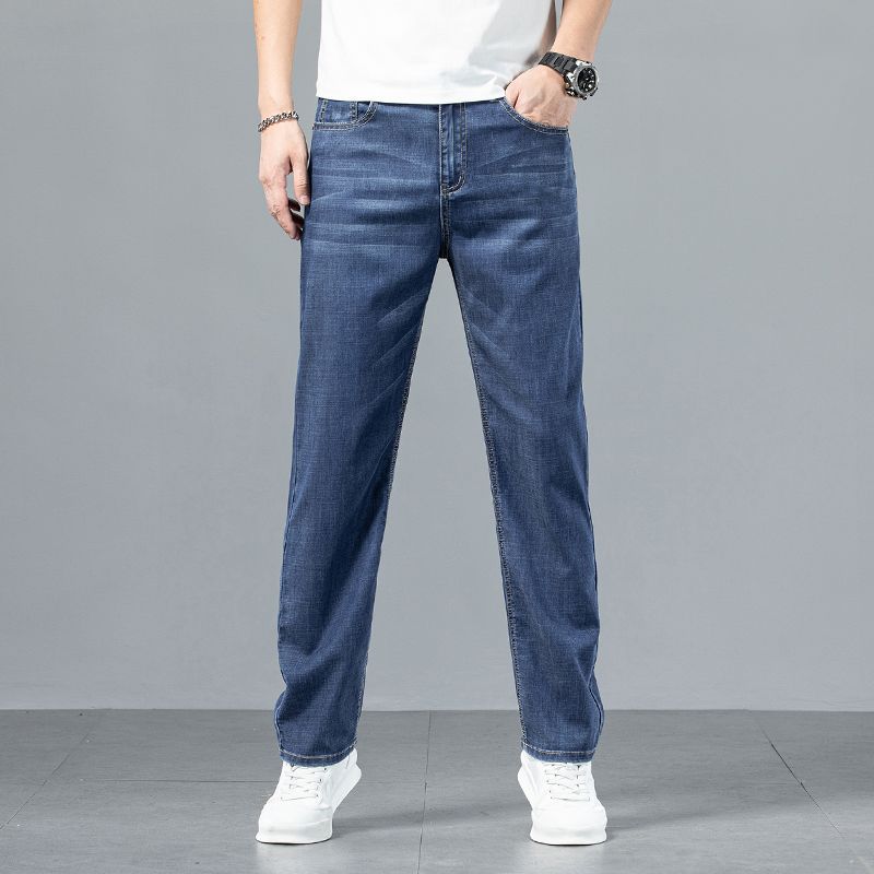 2025 Tencel Ice Silk Jeans – Loose Summer Pants for Men