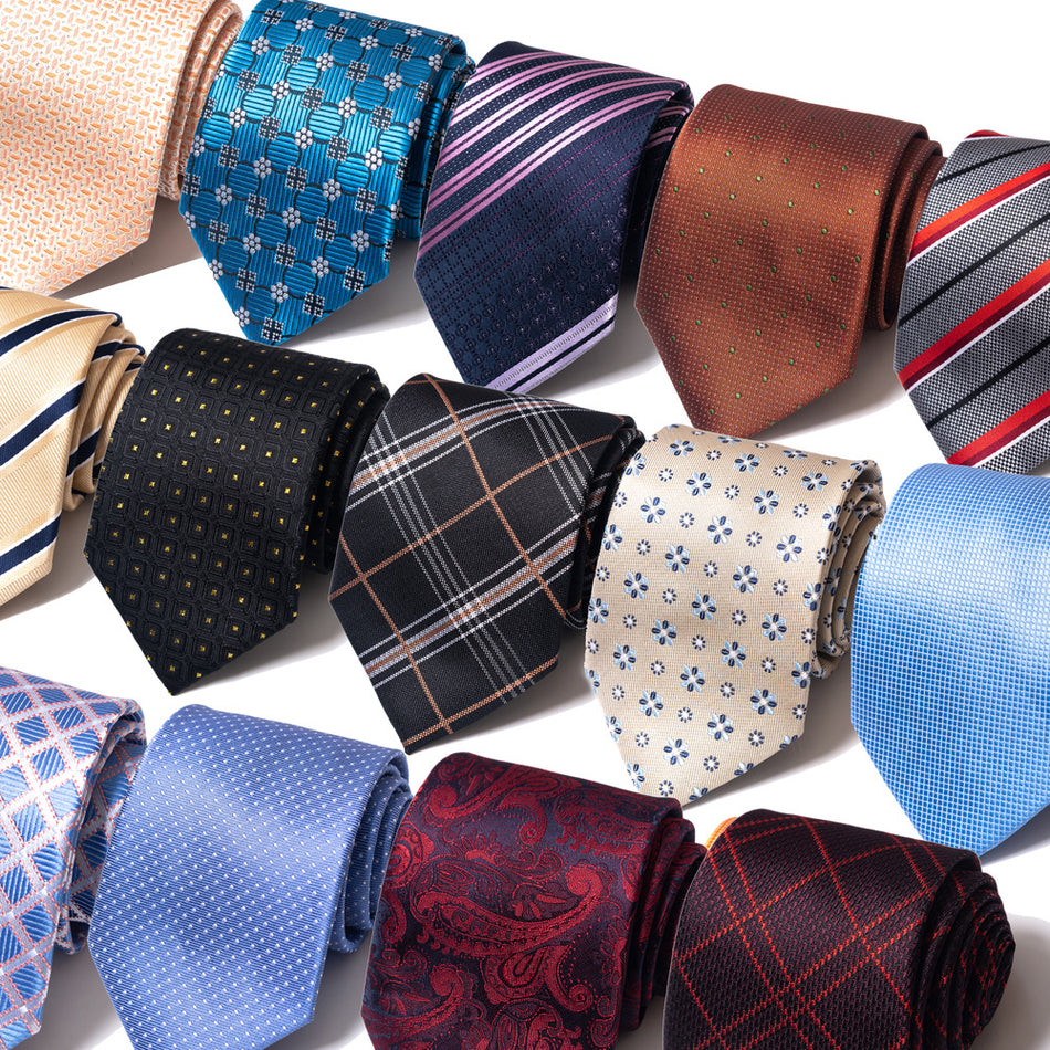 8cm Striped Formal Tie – Wedding & Business Essential