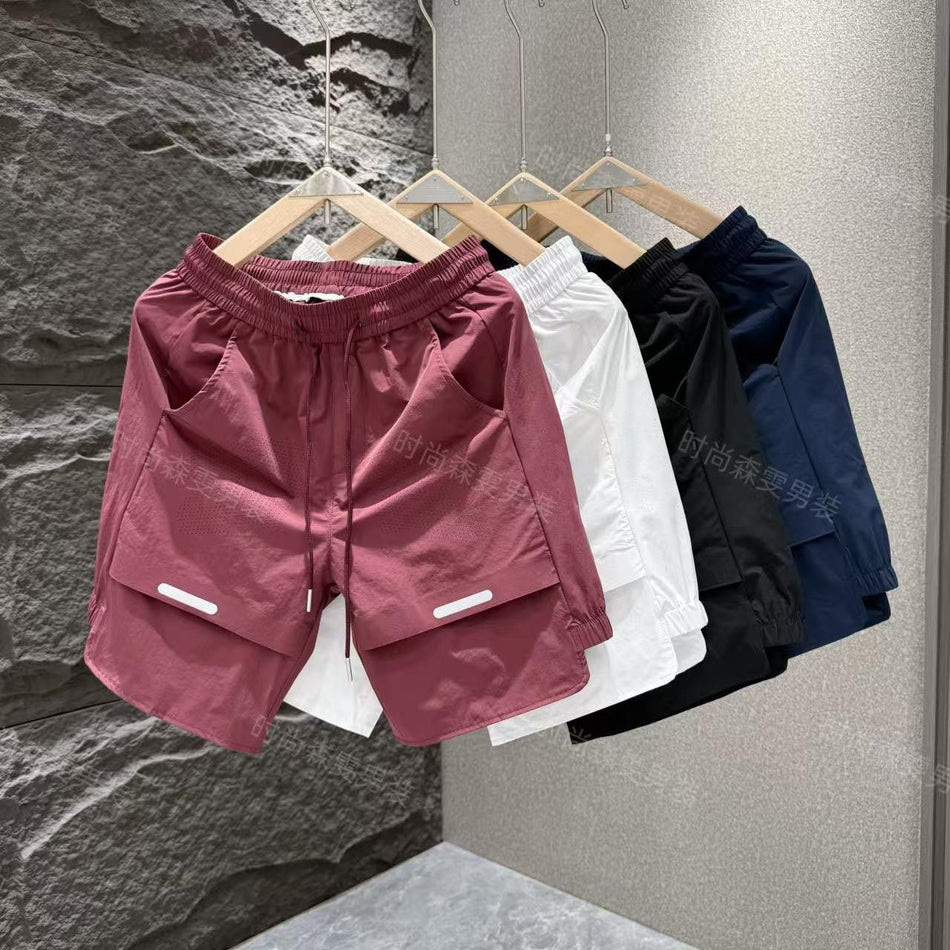 Men’s Summer Mesh Quick-Dry Ice Silk Shorts | High-End Breathable Loose Fit Trendy Versatile Casual Sports Shorts