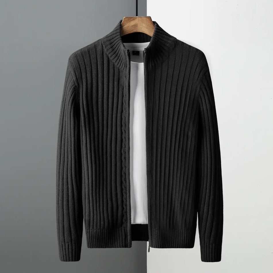 Men’s Slim-Fit European Style Knitted Cardigan Sweater