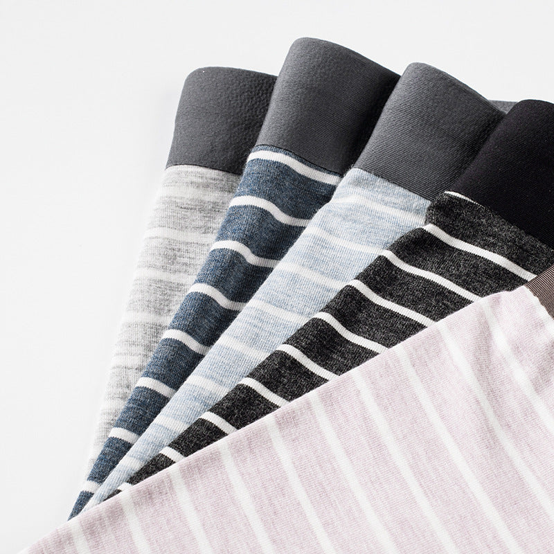 Striped Modal Antibacterial Boxer Shorts for Men