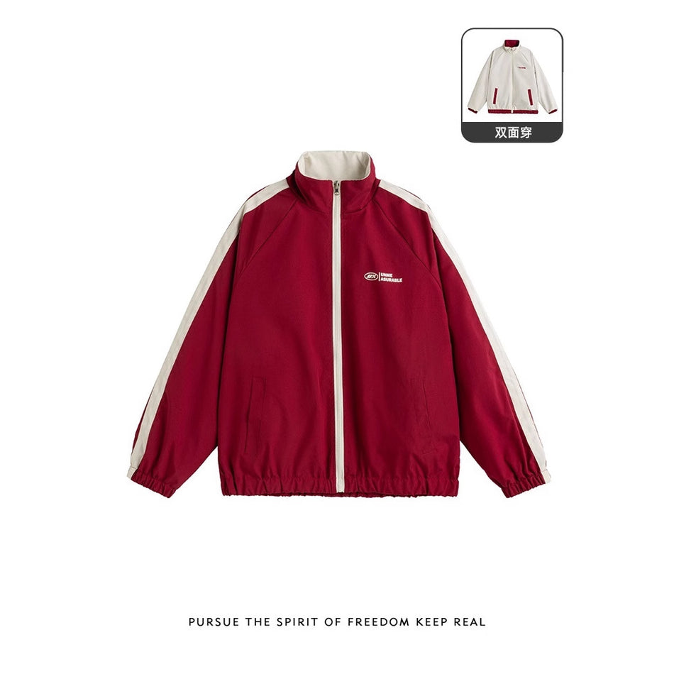Double-Sided Waterproof Retro Jacket – Men’s & Women’s Couple Sports Coat