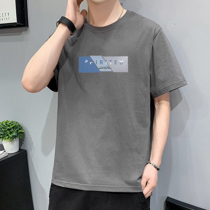 Men’s 180g Combed Cotton Summer Short Sleeve T-Shirt