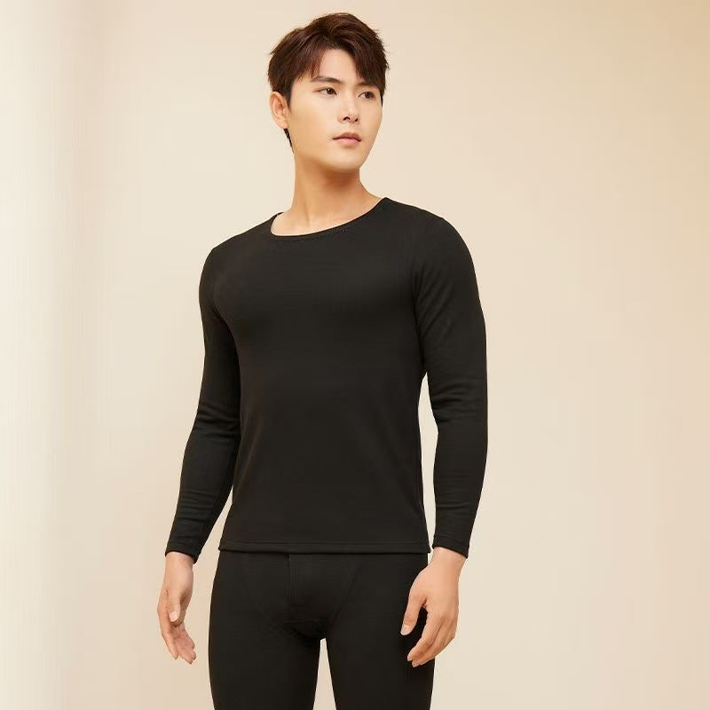 Men’s Wool & Silk Thermal Suit – Thick Fleece-Lined Winter Base Layer