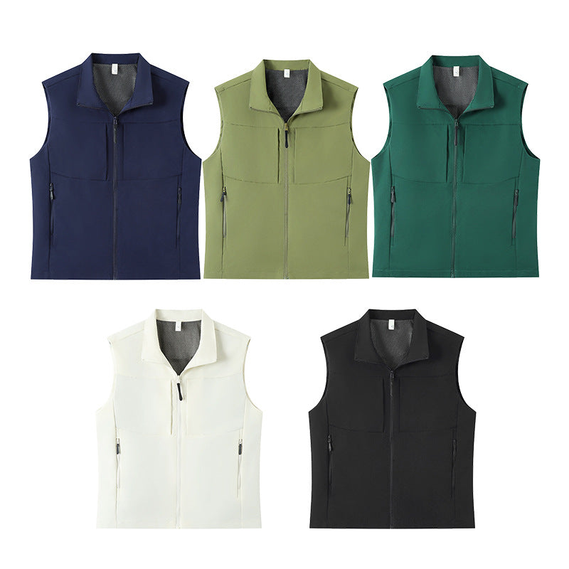 Men’s Outdoor Multi-Pocket Vest Spring Autumn Fishing Photography Work