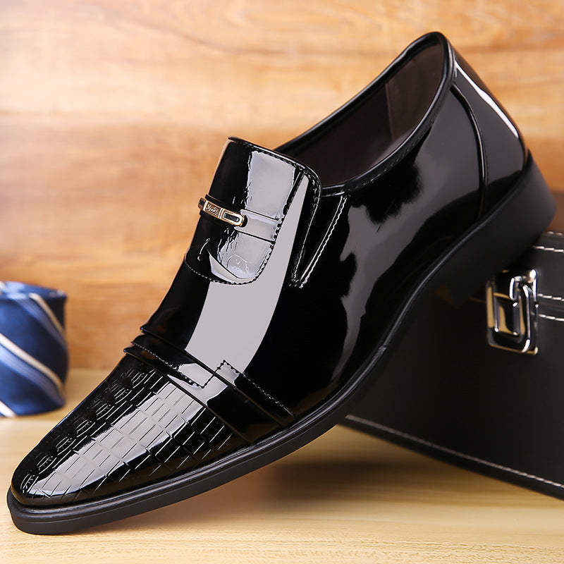 Painted Leather Dress Shoes – Hong Kong Style for Men
