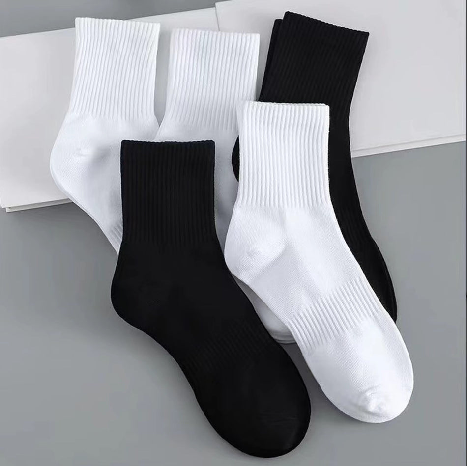 PACK OF 3 - Xinjiang Cotton Unisex Solid Color Short to Long Socks