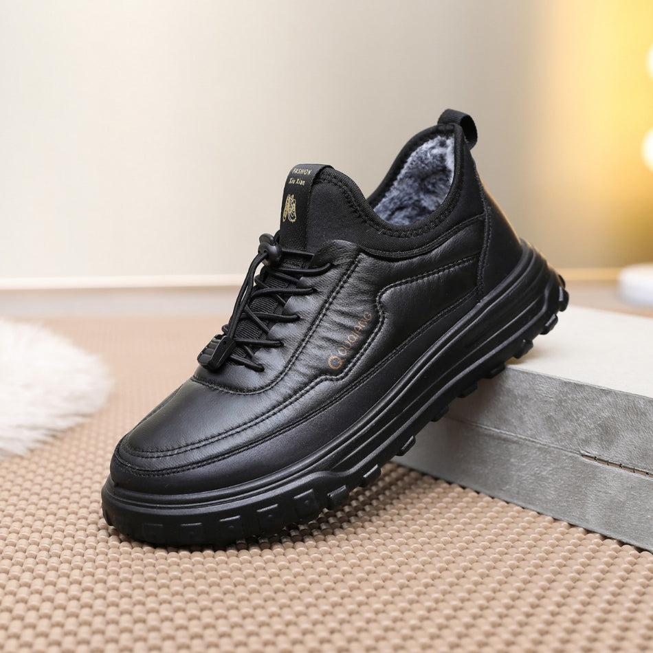 Men’s Fleece-Lined Rabbit Fur Winter Snow Boots