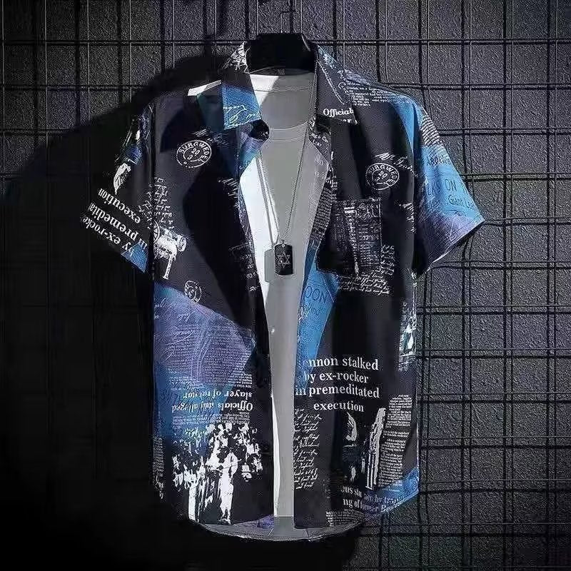Retro Cuban Collar Floral Shirt Unisex Summer