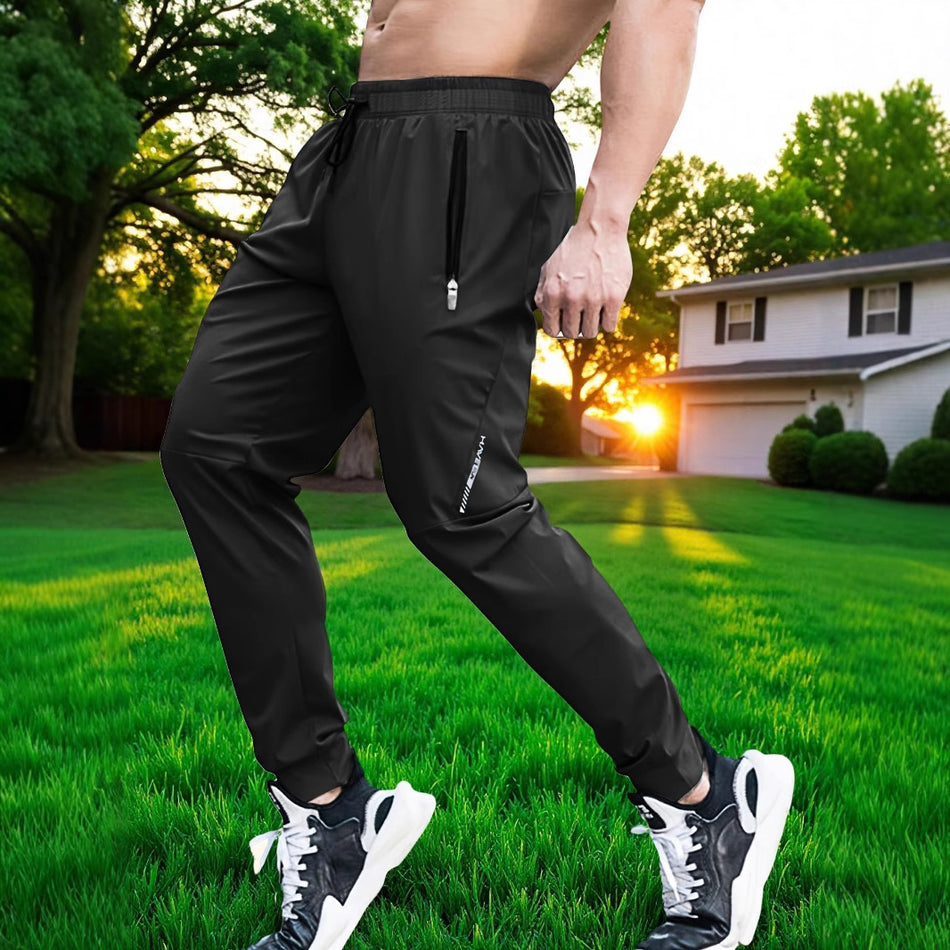 Men’s Ice Silk Summer Jogger Pants Quick-Dry