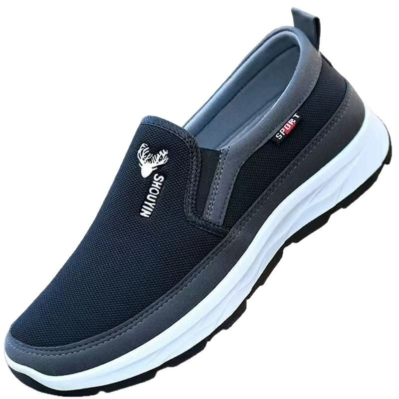 Men’s Old Beijing Canvas Walking Shoes for Elderly
