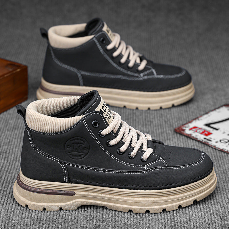 Men’s Retro Martin Boots – High-Top Casual Ankle Shoes