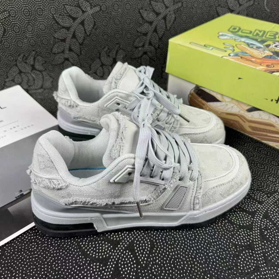 2025 Couple Grey Denim Vintage Casual Sneakers