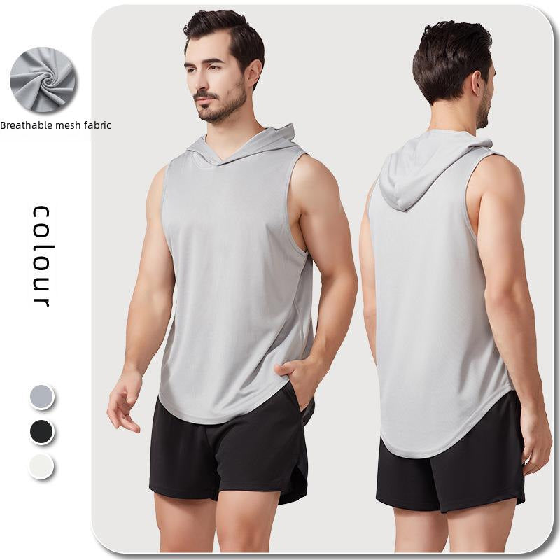 Men’s Quick-Drying Sports Vest – Hooded Running & Fitness Wear