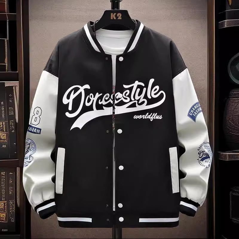 Men’s Baseball Jacket – Trendy American Casual Spring & Autumn Coat