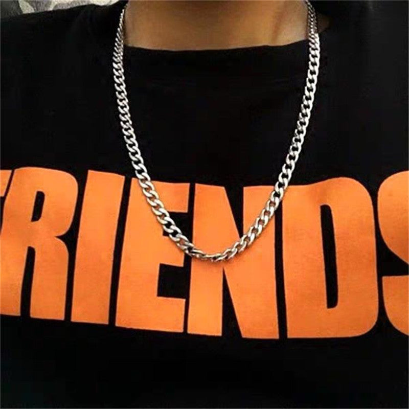 NK Titanium Steel Couple Necklace Korean Style