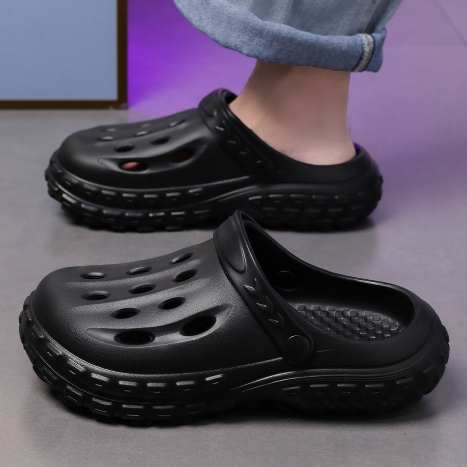 Jialiya 2025 Men’s Non-Slip Summer Outdoor Croc Beach Slippers