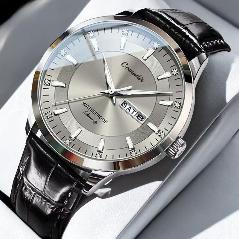 Men's Premium Hollow Skeleton Dual-Calendar Precision Watch
