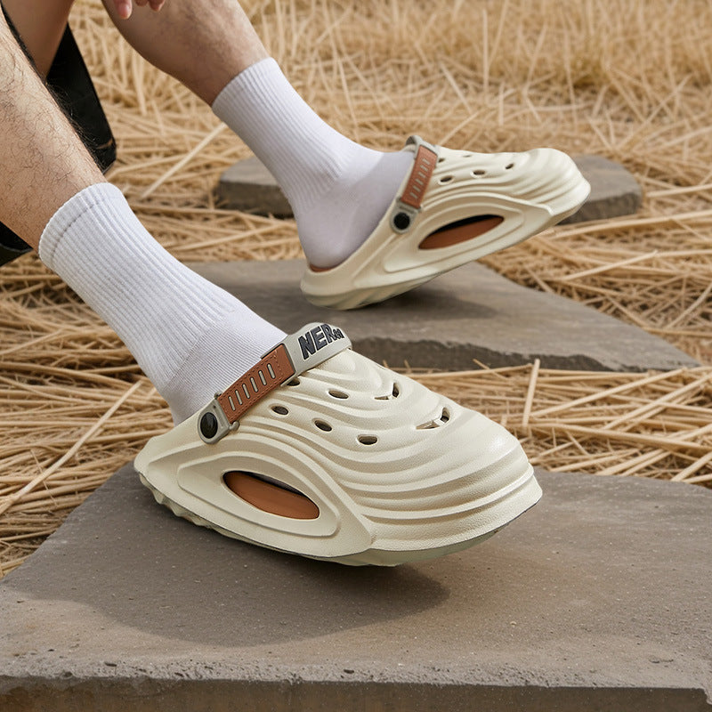 Men’s Thick Sole Beach Sandals | Half-Slippers for Summer