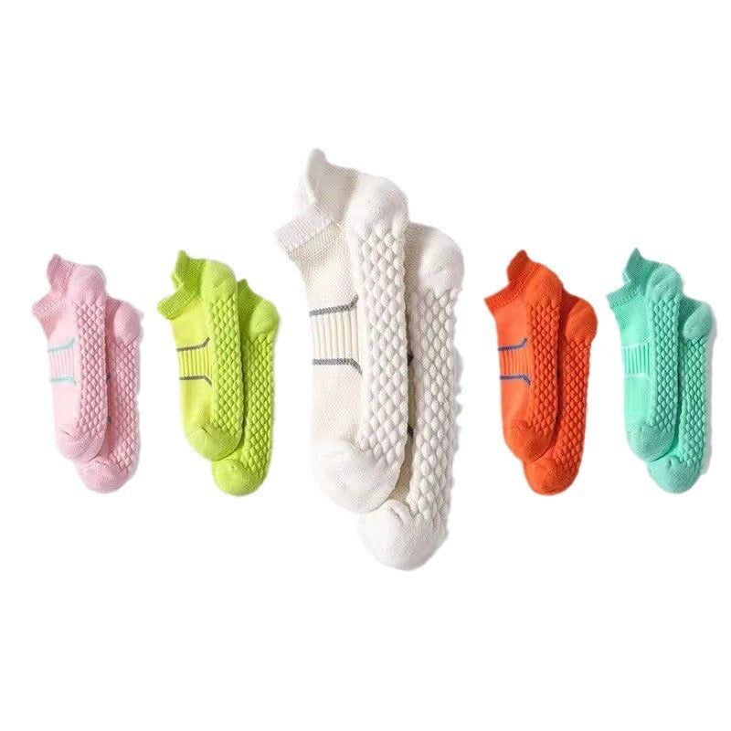 (Mixed Color)-Towel Bottom Boat Socks – Breathable, Anti-Odor Sports Fit