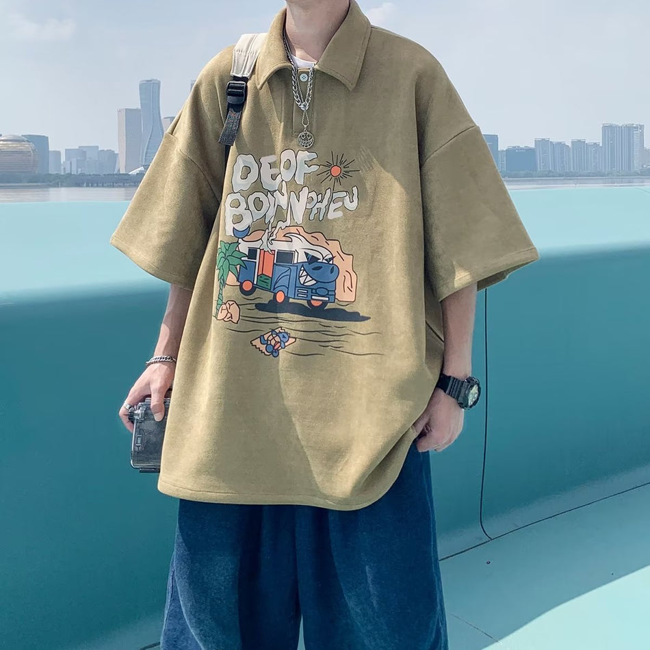 Heavyweight Polo Shirt – Street Style Summer T-Shirt