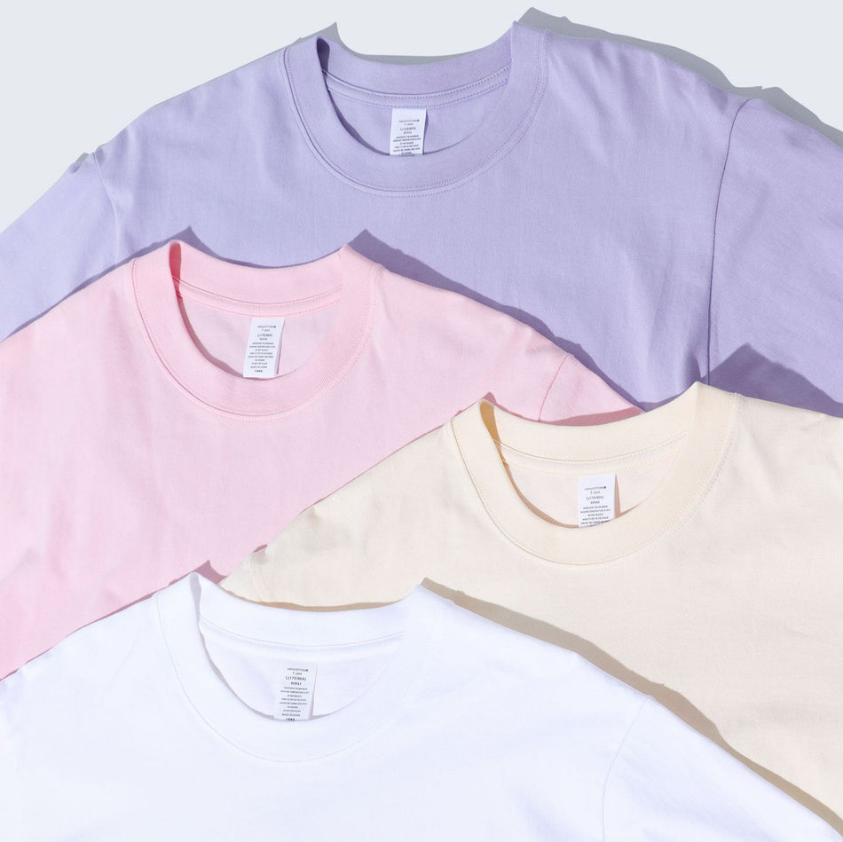Men’s Heavy Cotton Short Sleeve T-Shirt – Loose Solid Color