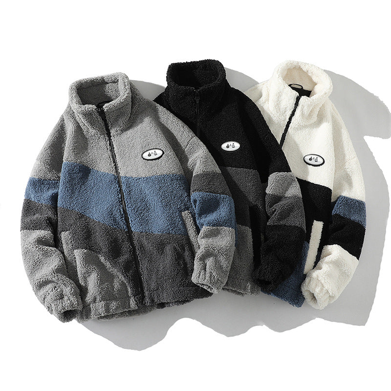 Men’s New Autumn Lamb Wool Collar Jacket