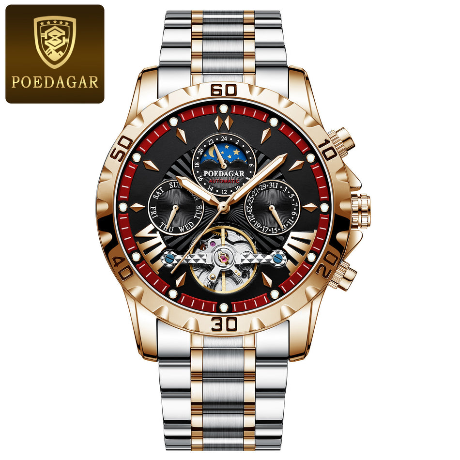 Swiss Brand Men’s Automatic Mechanical Watch | Waterproof Luminous Timepiece for Foreign Trade, Live Broadcast & One-Piece Delivery