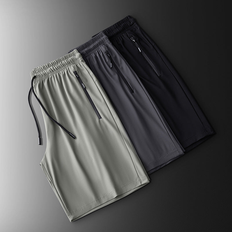 Plus Size Men's Quick-Dry Sports Shorts – Ice Silk Fit