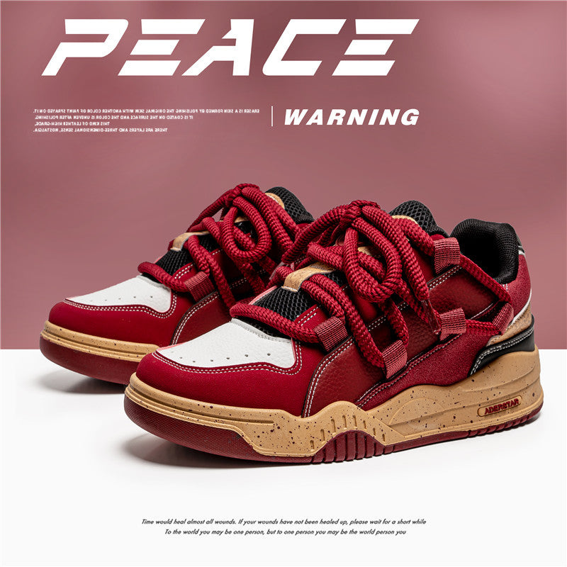 Wine Red Bread Shoes – Niche Design Sneakers