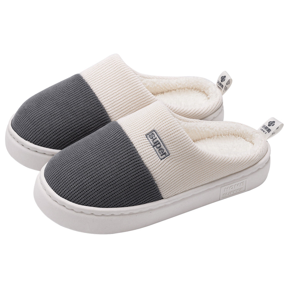 Men’s Autumn & Winter 2025 Cotton Slippers – Warm Indoor Home