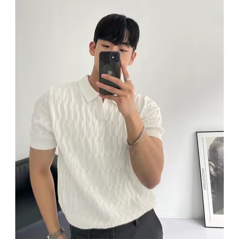 Ice Silk Polo Shirt – Men’s Slim Fit Summer T-Shirt ❄️