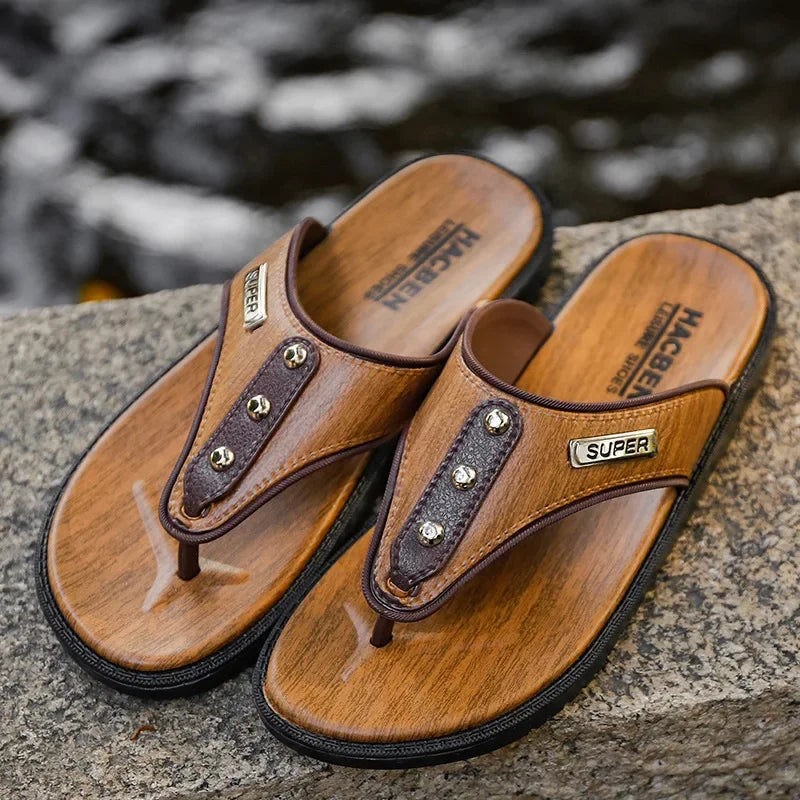 Men’s Summer Non-Slip Outdoor Slippers for Daily Comfort