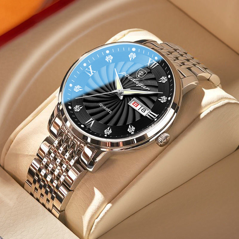Baida Eggplant Men’s Luxury Fashion Watch | Stylish Quartz Watch for Students and Trendy Youth TikTok Viral Model