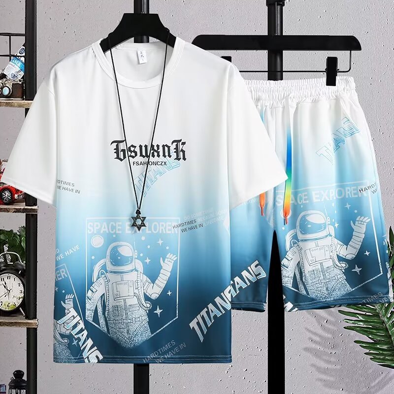 2024 Men's Gradient Casual Sports Set Nepal
