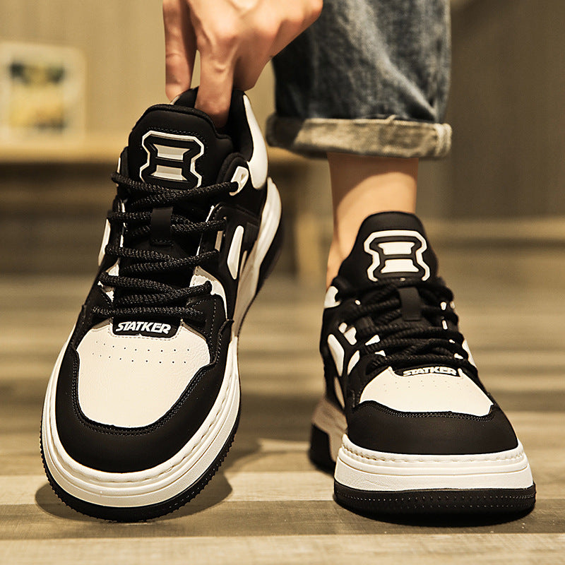 Black & White Panda Sneakers – Youth Height Boost