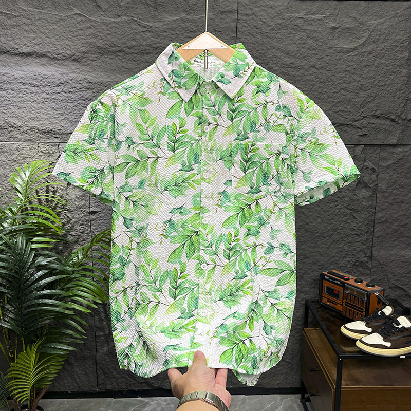 Japanese Style Bubble Plaid Shirt