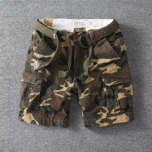 Men’s Multi-Pocket Workwear Shorts | Retro Washed